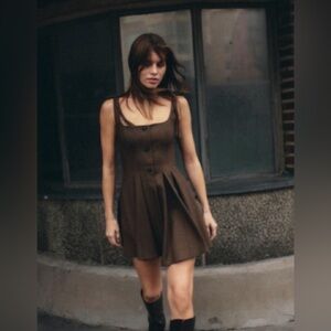 Zara Chocolate Brown Mini Dress